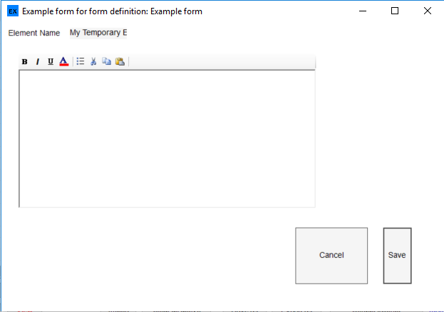View of eaForm with RTB